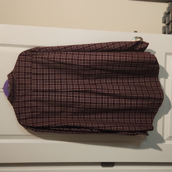Mens Brooks Brothers 346 Burgundy Plaid Long Sleeve Button Down XXL 100% Cotton - Picture 3 of 4